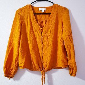 PopSugar Button-front Blouse